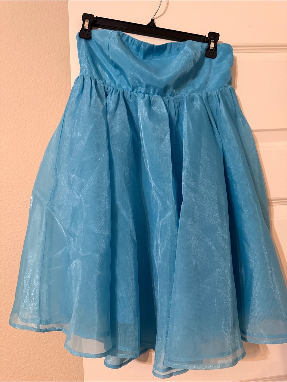 Women’s Strapless Blue Party Tulle Dress